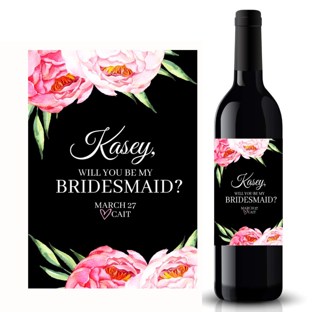 Custom Wine Labels - Bridesmaid Proposal Gift